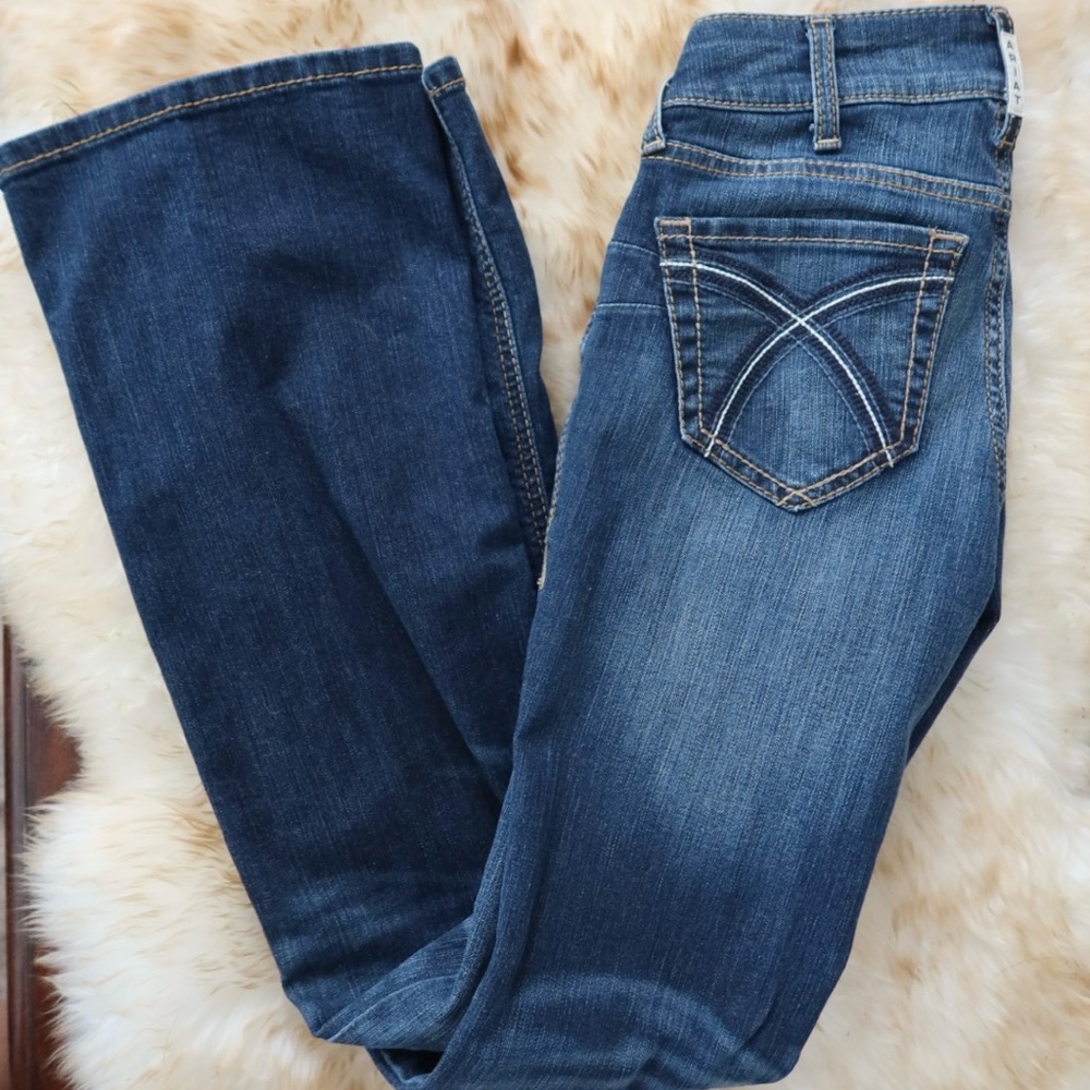 Ariat Blue Boot Cut Jeans with Classic Indigo Style